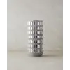 Glossy Stoneware Vazo Silver