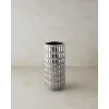 Glossy Stoneware Vazo Silver