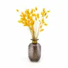 Gold Boyunlu Antrasit Cam Vazo (15 cm)