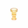 Gold Detaylı Amber Kristal Cam Şamdan Mumluk