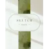 Green modern sketch,  x11 , book: 8.5,100 Sheets