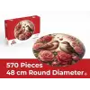 Güller ve Aşk 570 Parça Round Puzzle