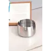 Gümüş bombeli paslanmaz metal küllük