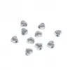 Gümüş Kaplama Oval Kalp, 7 Mm, (10 Adet)