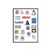 Hacker Temalı Sticker Set 18 Adet