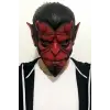 Halloween Maske Hellboy Kırmızı Boynozlu