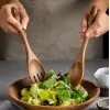 Hare 2 Parça Akasya Ahşap Salata Servis Seti