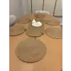 Hasır Amerikan servis ve runner seti, 6 adet supla, 33 cm