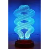 Helezon Tasarımlı 3D Görünümlü LED Lamba