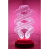 Helezon Tasarımlı 3D Görünümlü LED Lamba
