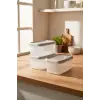 Hide Plus 3lü Beyaz Saklama Kabı (3X1000 Ml)