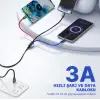 Hızlı Şarj ve Data Aktarım Kablosu, 60W - 3A USB A, Type C (Usb c), Micro USB, Lightning Uyumlu 3 ü 1 Arada Çoklu Kablo