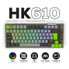 HK610 Gateron Switch RGB LCD Tri-Mode Kablosuz/Bluetooth %75 Gaming Klavye