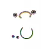 Hologram Detaylı C Piercing, 2 Adet