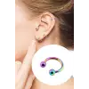 Hologram Detaylı C Piercing, 2 Adet