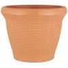 HS02 Hasır Saksı Tabaklı 25 cm, 6 L Kiremit