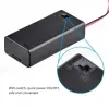 IC-233F 4’lü Kapaklı AA Pil Yuvası