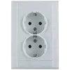 İkili Topraklı Priz, Beyaz