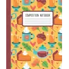 Independently published Autumn Pumpkin Pie & Tea Pots Wide Rule Composition Notebook