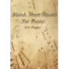 Independently published Blank Sheet Music Manuscript: For Piano, 12 Plain Staffs, Staves. 100 Sheets