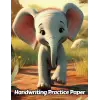 Independently published Elephant Handwriting Practice Paper: Wide Lines With Dotted Midline | For Students Learning To Write Letters | Grades K-2 School | Gift For Safari Animal Lovers | 8.5 x 11 I...