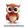 Independently published Owl Handwriting Practice Paper: Wide Lines With Dotted Midline | For Students Learning To Write Letters | Grades K-2 School | Gift For Bird Lovers | 8.5 x 11 Inches | 111 Pa...