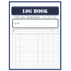 Independently published Plain Log Book: Large Blank Form with 7 Columns to Record any Activity, Time, Inventory, Income and Expenses, Mileage, Orders, or Visitors as your design (Navy Blue)