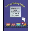 Independently published Primary Writing Journal For Grades K-2 With Dotted Midline To Help Learn And Practice ABCs. Upper and Lower Case Alphabet Is The First Page, With 100 Pages For Writing Practice