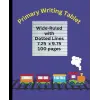 Independently published Primary Writing Journal For Grades K-2 With Dotted Midline To Help Learn And Practice ABCs. Upper and Lower Case Alphabet Is The First Page, With 100 Pages For Writing Practice