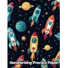 Independently published Space Rocket Handwriting Practice Paper: Wide Lines With Dotted Midline | For Students Learning To Write Letters | Grades K-2 School | Gift For Universe Lovers | 8.5 x 11 In...