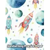 Independently published Space Rocket Handwriting Practice Paper: Wide Lines With Dotted Midline | For Students Learning To Write Letters | Grades K-2 School | Gift For Universe Lovers | 8.5 x 11 In...