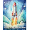 Independently published Space Rocket Handwriting Practice Paper: Wide Lines With Dotted Midline | For Students Learning To Write Letters | Grades K-2 School | Gift For Universe Lovers | 8.5 x 11 In...