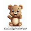 Independently published Teddy Bear Handwriting Practice Paper: Wide Lines With Dotted Midline | For Students Learning To Write Letters | Grades K-2 School | Gift For Cuddly Animal Lovers | 8.5 x 11...