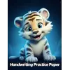 Independently published Tiger Handwriting Practice Paper: Wide Lines With Dotted Midline | For Students Learning To Write Letters | Grades K-2 School | Gift For Safari Animal Lovers | 8.5 x 11 Inch...