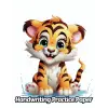 Independently published Tiger Handwriting Practice Paper: Wide Lines With Dotted Midline | For Students Learning To Write Letters | Grades K-2 School | Gift For Safari Animal Lovers | 8.5 x 11 Inch...