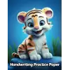 Independently published Tiger Handwriting Practice Paper: Wide Lines With Dotted Midline | For Students Learning To Write Letters | Grades K-2 School | Gift For Safari Animal Lovers | 8.5 x 11 Inch...