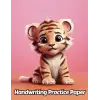 Independently published Tiger Handwriting Practice Paper: Wide Lines With Dotted Midline | For Students Learning To Write Letters | Grades K-2 School | Gift For Safari Animal Lovers | 8.5 x 11 Inch...