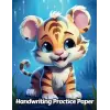 Independently published Tiger Handwriting Practice Paper: Wide Lines With Dotted Midline | For Students Learning To Write Letters | Grades K-2 School | Gift For Safari Animal Lovers | 8.5 x 11 Inch...