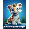 Independently published Tiger Handwriting Practice Paper: Wide Lines With Dotted Midline | For Students Learning To Write Letters | Grades K-2 School | Gift For Safari Animal Lovers | 8.5 x 11 Inch...