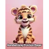 Independently published Tiger Handwriting Practice Paper: Wide Lines With Dotted Midline | For Students Learning To Write Letters | Grades K-2 School | Gift For Safari Animal Lovers | 8.5 x 11 Inch...