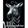 Independently published Zebra Handwriting Practice Paper: Wide Lines With Dotted Midline | For Students Learning To Write Letters | Grades K-2 School | Gift For Safari Animal Lovers | 8.5 x 11 Inch...
