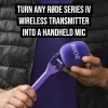 Interview GO Kablosuz Mikrofonlar için El Tipi Adaptör(Mor)