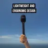 Interview Micro kablosuz mikrofon için mikro el adaptörü, siyah