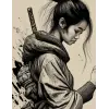 Japanese Ink Calligraphy Illustration Practice Journal (Ambitious Young Queen)