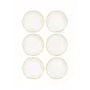 Jaswely Pasta Tabağı 6 Parça Krem 21 Cm
