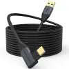 Kablo, 5 Gbps Type-C VR data Şarj Kablosu Oculus Quest 2 için Link Cable 90° Type-C Uç USB 3.2 5 Metre 3A CC1064 Profesyonel Bilgisayar bağlantı Kablosu
