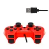 Kablolu PC gamepad, D-Input ve X-Input, çift titreşim, USB, kırmızı