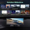 Kablosuz Apple Carplay ve Android Auto, 2K Ön Dashcamli Araba Stereo, Bluetooth 5.0/GPS/FM/AUX/Mirror Link/64G TF Card ile Taşınabilir Carplay 9.26 İnç Full HD Dokunmatik Ekran Monitör