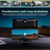 Kablosuz Apple Carplay ve Android Auto, 2K Ön Dashcamli Araba Stereo, Bluetooth 5.0/GPS/FM/AUX/Mirror Link/64G TF Card ile Taşınabilir Carplay 9.26 İnç Full HD Dokunmatik Ekran Monitör
