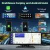Kablosuz Apple CarPlay ve Android Auto, 2K Ön Dashcamli Araba Stereo, Bluetooth 5.0/GPS/FM/AUX/Mirror Link/64G TF Card, 9.26 İnç Full HD Dokunmatik Ekran Monitör